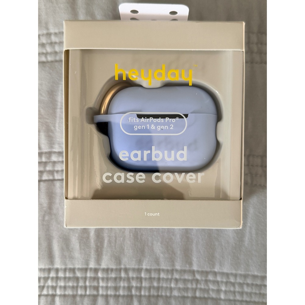 Heyday AirPods Pro Case Cover Gen 1 & 2 Silicone Protective‎ Skin Blue with Clip